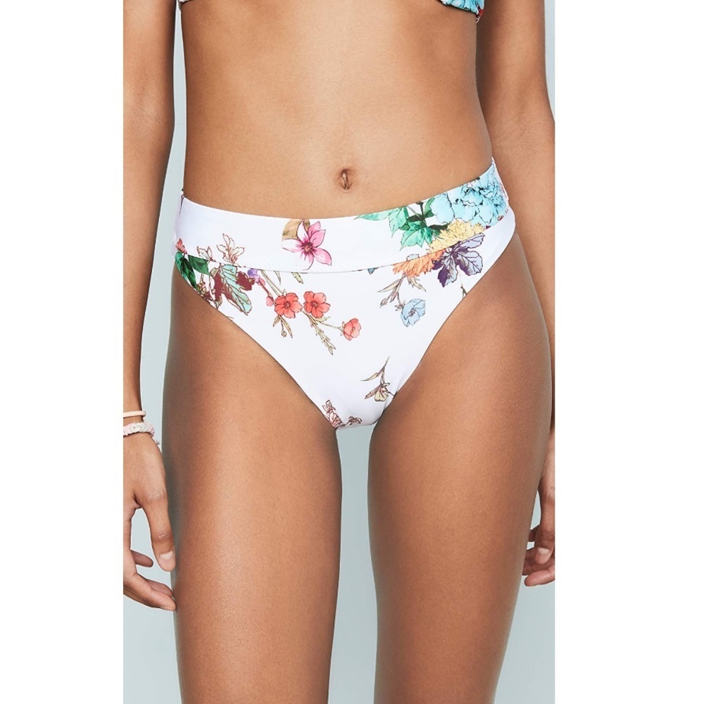 PilyQ High Rise Wildflower Bikini Bottoms